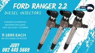 Ford Ranger 2.2 Diesel Injectors for sale on service exchange or to recon