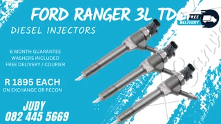 Ford Ranger 3L TDCI Diesel Injectors for sale on service exchange or to recon