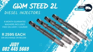 GWM Steed 2L Diesel Injectors for sale on service exchange or to recon