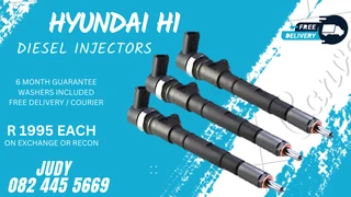 Hyundai H1 Diesel Injectors for sale on service exchange or to recon