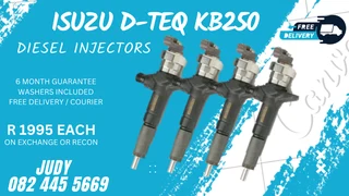 Isuzu D-TEQ KB250 Diesel Injectors for sale on service exchange or to recon