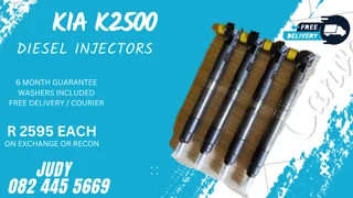 Kia K2500 Diesel Injectors for sale on service exchange or to recon