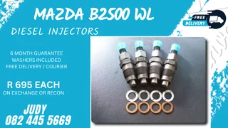 Mazda B2500 WL Diesel Injectors for sale on service exchange or to recon