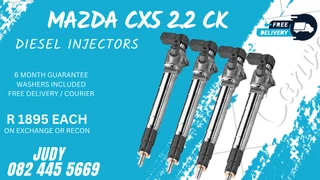 Mazda CX5 2.2 CK Diesel Injectors for sale on service exchange or to recon