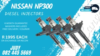 Nissan NP300 Diesel Injectors for sale on service exchange or to recon