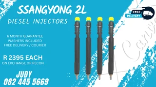 Ssangyong 2L Diesel Injectors for sale on service exchange or to recon