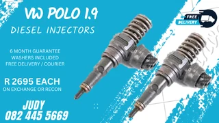 VW Polo 1.9 Diesel Injectors for sale on service exchange or to recon