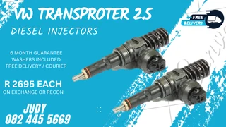VW Transporter 2.5 Diesel Injectors for sale on service exchange or to recon