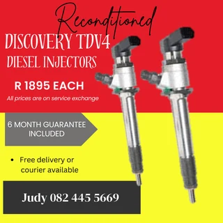 Discovery TDV4 Diesel Injectors for sale on service exchange or to recon
