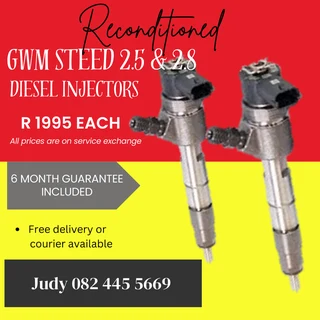 GWM Steed 2.5 & 2.8 Diesel Injectors for sale on service exchange or to recon