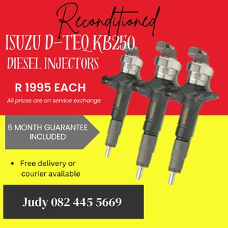 Isuzu D-TEQ KB250 Diesel Injectors for sale on service exchange or to recon