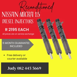 Nissan Micra 1.5 Diesel Injectors for sale on service exchange or to recon