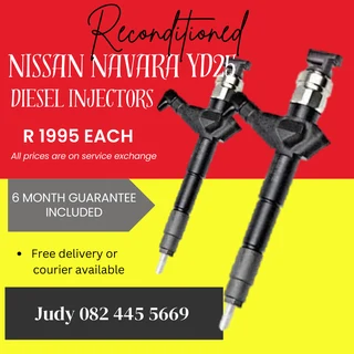 Nissan Navara YD25 Diesel Injectors for sale on service exchange or to recon