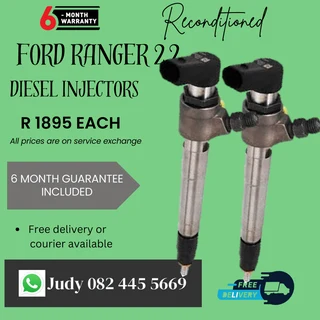 Ford Ranger 2.2 Diesel Injectors for sale on service exchange or to recon