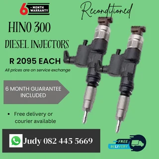 Hino 300 Diesel Injectors for sale on service exchange or to recon