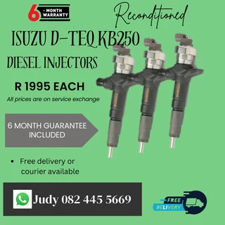 Isuzu D-TEQ KB250 Diesel Injectors for sale on service exchange or to recon
