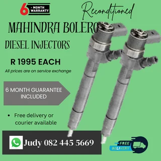 Mahindra Bolero Diesel Injectors for sale on service exchange or to recon