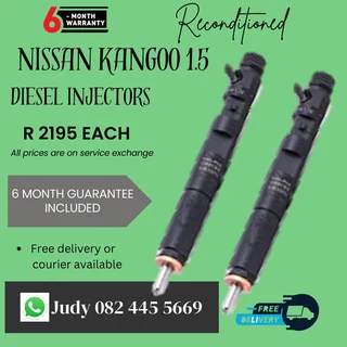 Nissan Kangoo 1.5 Diesel Injectors for sale on servcie exchange or to recon