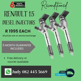 Renault 1.5 Diesel Injectors for sale on service exchange or to recon