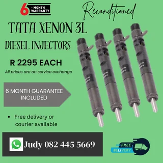 Tata Xenon 3L Diesel Injectors for sale on service exchange or to recon