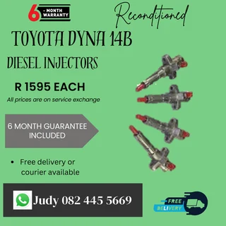 Toyota Dyna 1.4B Diesel Injectors for sale on service exchange or to recon