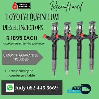 Toyota Quantum Diesel Injectors for sale on service exchange or to recon