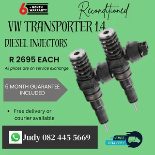 VW Transporter 1.4 Diesel Injectors for sale on service exchange or to recon