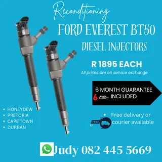 Ford Everest BT50 Diesel Injectors for sale on service exchange or to recon