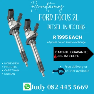 Ford Focus 2L Diesel Injectors for sale on service exchange or to recon