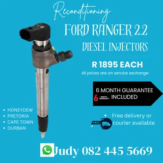 Ford Ranger 2.2 Diesel Injectors for sale on service exchange or to recon