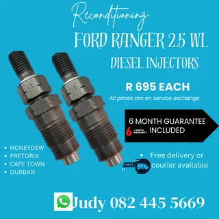 Ford Ranger 2.5 WL Diesel Injectors for sale on service exchange or to recon