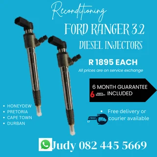 Ford Ranger 3.2 Diesel Injectors for sale on service exchange or to recon