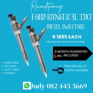 Ford Ranger 3L Diesel Injectors for sale on service exchange or to recon