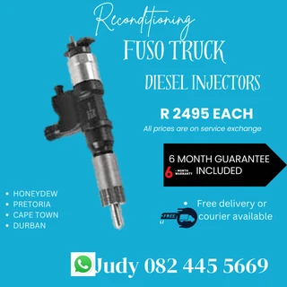 Fuso Truck Diesel Injectors for sale on service exchange or to recon