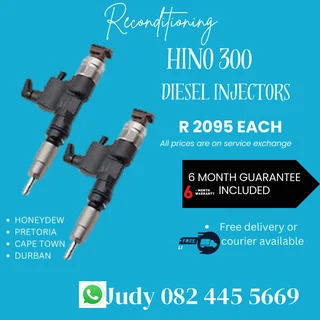 Hino 300 Diesel Injectors for sale on service exchange or to recon