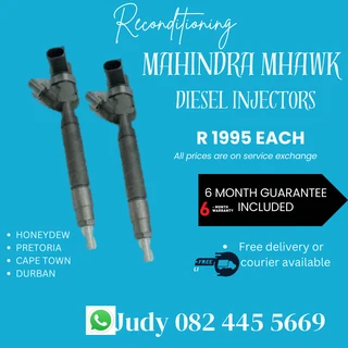 Mahindra Mhawk Diesel Injectors for sale on service exchange or to recon