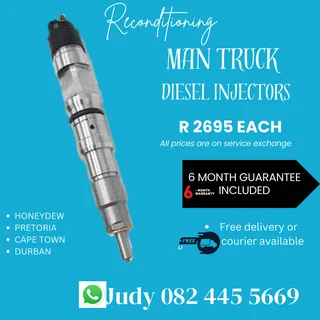 Man Truck Diesel Injectors for sale on service exchange or to recon