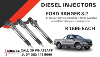 Ford Ranger 3.2 Diesel Injectors for sale on service e xchange or to recon