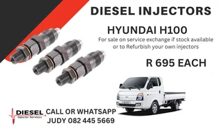 Hyundai H100 Diesel Injectors for sale on service exchange or to recon