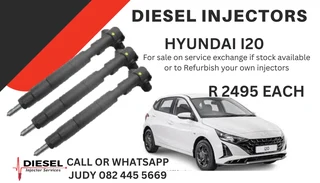 Hyundai I20 Diesel Injectors for sale on service exchange or to recon