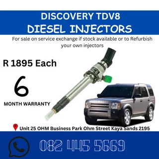 Discovery TDV8 Diesel Injectors for sale on service exchange or to recon