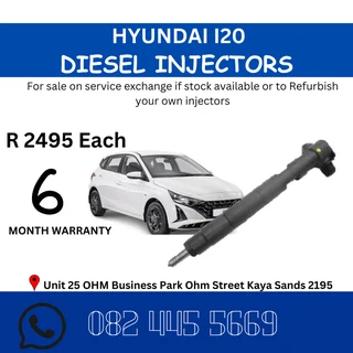 Hyundai I20 Diesel Injectors for sale on service exchange or to recon