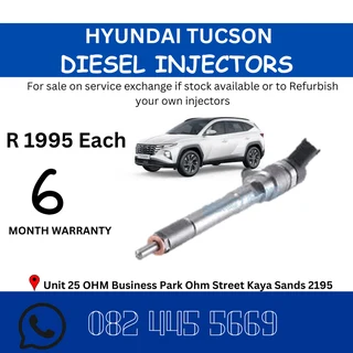 Hyundai Tucson Diesel Injectors for sale on service exchange or to recon