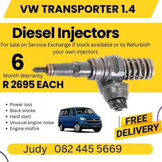 VW Transporter 1.4 Diesel Injector for sale on service exchange or to recon