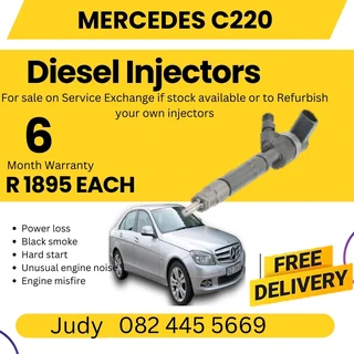 Mercedes C220 Diesel injectors for sale on service exchange or to recon