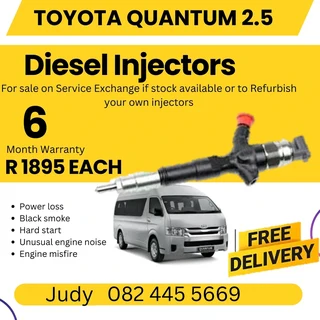 Toyota Quantum 2.5 Diesel Injector for sale on service exchange or to recon