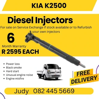 Kia K2500 Diesel injectors for sale on service exchange or to recon