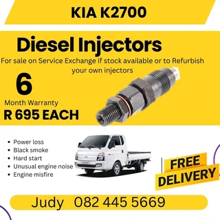 Kia K2700 Diesel injectors for sale on service exchange or to recon