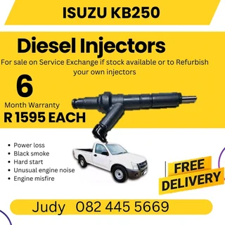 Isuzu KB250 Diesel injectors for sale on service exchange or to recon