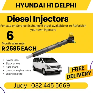Hyundai H1 Delphi Diesel injectors for sale on service exchange or to recon